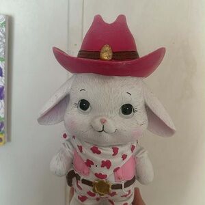 Pink Cowboy Hat Bunny decor (from tjmaxx)